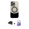ieg™ iPhone 14 Pro Max Kılıf Kozmos Form Özel Seri - Siyah Bilvis 5in1 5D Magic Hayalet Cam Ekran Koruyucu + Raze Metal Kamera Lens - GD
