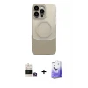 ieg™ iPhone 14 Pro Max Kılıf Kozmos Form Özel Seri - Siyah Bilvis 5in1 5D Magic Hayalet Cam Ekran Koruyucu + Bilvis Titan Kamera Lens - GD