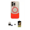 ieg™ iPhone 14 Pro Max Kılıf Kozmos Form Özel Seri - Siyah Buffer Cam Ekran Koruyucu + Bilvis Titan Kamera Lens - DNMR