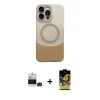 ieg™ iPhone 14 Pro Max Kılıf Kozmos Form Özel Seri - Siyah Buffer Cam Ekran Koruyucu + Bilvis Titan Kamera Lens - DNMR
