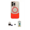 ieg™ iPhone 14 Pro Max Kılıf Kozmos Form Özel Seri - Siyah Polymer Nano Ekran Koruyucu + Bilvis Titan Kamera Lens - SH