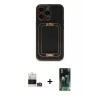 ieg™ iPhone 14 Pro Max Kılıf Kozmos Minimal Prime - Şeffaf 360 Full Body Arka Koruyucu + Bilvis Titan Kamera Lens - GS