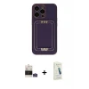 ieg™ iPhone 14 Pro Max Kılıf Kozmos Minimal Prime - Şeffaf Pasifik Cam Ekran Koruyucu + Bilvis Titan Kamera Lens - GS