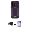 ieg™ iPhone 14 Pro Max Kılıf Kozmos Minimal Prime - Siyah Bilvis 5in1 3D Magic Cam Ekran Koruyucu + Raze Metal Kamera Lens - GD