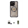 ieg™ iPhone 14 Pro Max Kılıf Kutup Modern - Siyah Joko Magic 5D Hayalet Cam + Bilvis Titan Kamera Lens - GD