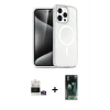ieg™ iPhone 14 Pro Max Kılıf Nova Asil Prime - Şeffaf 360 Full Body Arka Koruyucu + Bilvis Titan Kamera Lens - GD