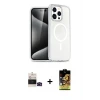 ieg™ iPhone 14 Pro Max Kılıf Nova Asil Prime - Siyah Buffer Cam Ekran Koruyucu + Bilvis Titan Kamera Lens - SH
