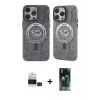 ieg™ iPhone 14 Pro Max Kılıf Nova Doku Koleksiyonu - Şeffaf 360 Full Body Arka Koruyucu + Bilvis Titan Kamera Lens - SH