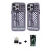 ieg™ iPhone 14 Pro Max Kılıf Nova Doku Koleksiyonu - Şeffaf 360 Full Body Arka Koruyucu + Bilvis Titan Kamera Lens - DNMR