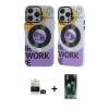 ieg™ iPhone 14 Pro Max Kılıf Nova Doku Koleksiyonu - Şeffaf 360 Full Body Arka Koruyucu + Bilvis Titan Kamera Lens - SH