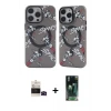 ieg™ iPhone 14 Pro Max Kılıf Nova Doku Koleksiyonu - Şeffaf 360 Full Body Arka Koruyucu + Bilvis Titan Kamera Lens - SH