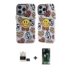 ieg™ iPhone 14 Pro Max Kılıf Nova Doku Koleksiyonu - Şeffaf 360 Full Body Arka Koruyucu + Bilvis Titan Kamera Lens - SH