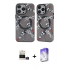 ieg™ iPhone 14 Pro Max Kılıf Nova Doku Koleksiyonu - Siyah Bilvis 5in1 3D Magic Cam Ekran Koruyucu + Bilvis Titan Kamera Lens - GS