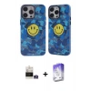 ieg™ iPhone 14 Pro Max Kılıf Nova Doku Koleksiyonu - Siyah Bilvis 5in1 3D Magic Cam Ekran Koruyucu + Bilvis Titan Kamera Lens - GS
