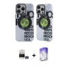 ieg™ iPhone 14 Pro Max Kılıf Nova Doku Koleksiyonu - Siyah Bilvis 5in1 3D Magic Cam Ekran Koruyucu + Bilvis Titan Kamera Lens - GS