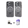 ieg™ iPhone 14 Pro Max Kılıf Nova Doku Koleksiyonu - Siyah Bilvis 5in1 3D Magic Cam Ekran Koruyucu + Bilvis Titan Kamera Lens - GS