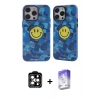 ieg™ iPhone 14 Pro Max Kılıf Nova Doku Koleksiyonu - Siyah Bilvis 5in1 3D Magic Cam Ekran Koruyucu + PVD Metal Kamera Lens - TU