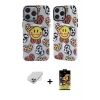 ieg™ iPhone 14 Pro Max Kılıf Nova Doku Koleksiyonu - Siyah Buffer Cam Ekran Koruyucu + Band Metal Kamera Lens - GS