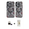 ieg™ iPhone 14 Pro Max Kılıf Nova Doku Koleksiyonu - Siyah Mat Seramik Nano Ekran Koruyucu + Bilvis Titan Kamera Lens - SH