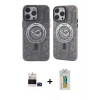 ieg™ iPhone 14 Pro Max Kılıf Nova Doku Koleksiyonu - Siyah Polymer Nano Ekran Koruyucu + Bilvis Titan Kamera Lens - DNMR