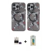 ieg™ iPhone 14 Pro Max Kılıf Nova Doku Koleksiyonu - Siyah Polymer Nano Ekran Koruyucu + Bilvis Titan Kamera Lens - DNMR