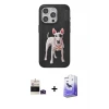 ieg™ iPhone 14 Pro Max Kılıf Nova Form Koleksiyonu - Siyah Bilvis 5in1 5D Magic Hayalet Cam Ekran Koruyucu + Bilvis Titan Kamera Lens - DNMR