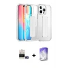 ieg™ iPhone 14 Pro Max Kılıf Nova Işık Koleksiyonu - Siyah Bilvis 5in1 3D Magic Cam Ekran Koruyucu + Bilvis Titan Kamera Lens - GS