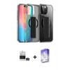 ieg™ iPhone 14 Pro Max Kılıf Nova Işık Koleksiyonu - Siyah Bilvis 5in1 3D Magic Cam Ekran Koruyucu + Bilvis Titan Kamera Lens - GS