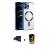 ieg™ iPhone 14 Pro Max Kılıf Nova Işık Özel Seri - Siyah Buffer Cam Ekran Koruyucu + Raze Metal Kamera Lens - GS