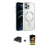 ieg™ iPhone 14 Pro Max Kılıf Nova Işık Özel Seri - Siyah Buffer Cam Ekran Koruyucu + Raze Metal Kamera Lens - GS