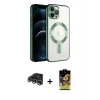 ieg™ iPhone 14 Pro Max Kılıf Nova Işık Özel Seri - Siyah Buffer Cam Ekran Koruyucu + Raze Metal Kamera Lens - GS