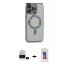 ieg™ iPhone 14 Pro Max Kılıf Nova Işık Özel Seri - Siyah Joko 5D Cam + Bilvis Titan Kamera Lens - DNMR