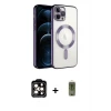 ieg™ iPhone 14 Pro Max Kılıf Nova Işık Özel Seri - Siyah Joko Magic 5D Hayalet Cam + PVD Metal Kamera Lens - TU