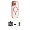 ieg™ iPhone 14 Pro Max Kılıf Nova Işık Özel Seri - Siyah Joko Magic 5D Hayalet Cam + PVD Metal Kamera Lens - TU