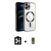 ieg™ iPhone 14 Pro Max Kılıf Nova Işık Özel Seri - Siyah Joko Magic 5D Hayalet Cam + PVD Metal Kamera Lens - TU