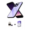 ieg™ iPhone 14 Pro Max Kılıf Nova Işık Serisi - Siyah Bilvis 5in1 3D Magic Cam Ekran Koruyucu + Bilvis Titan Kamera Lens - SH