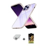 ieg™ iPhone 14 Pro Max Kılıf Nova Işık Serisi - Siyah Buffer Cam Ekran Koruyucu + Band Metal Kamera Lens - GS