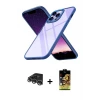 ieg™ iPhone 14 Pro Max Kılıf Nova Işık Serisi - Siyah Buffer Cam Ekran Koruyucu + Raze Metal Kamera Lens - GS