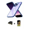 ieg™ iPhone 14 Pro Max Kılıf Nova Işık Serisi - Siyah Buffer Cam Ekran Koruyucu + Raze Metal Kamera Lens - GD