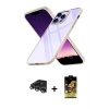 ieg™ iPhone 14 Pro Max Kılıf Nova Işık Serisi - Siyah Buffer Cam Ekran Koruyucu + Raze Metal Kamera Lens - GS