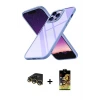 ieg™ iPhone 14 Pro Max Kılıf Nova Işık Serisi - Siyah Buffer Cam Ekran Koruyucu + Raze Metal Kamera Lens - GD