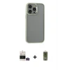 ieg™ iPhone 14 Pro Max Kılıf Nova Işık Serisi - Siyah Joko Magic 5D Hayalet Cam + Bilvis Titan Kamera Lens - GD