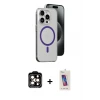 ieg™ iPhone 14 Pro Max Kılıf Odak Form Özel Seri - Siyah Joko 5D Cam + PVD Metal Kamera Lens - TU