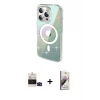 ieg™ iPhone 14 Pro Max Kılıf Odak Modern Serisi - Siyah Bilvis 3D Mat Cam Ekran Koruyucu + Bilvis Titan Kamera Lens - SH