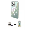 ieg™ iPhone 14 Pro Max Kılıf Odak Modern Serisi - Siyah Polymer Nano Ekran Koruyucu + Bilvis Titan Kamera Lens - DNMR