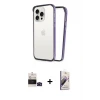 ieg™ iPhone 14 Pro Max Kılıf Pusula Asil Koleksiyonu - Siyah Bilvis 3D Mat Cam Ekran Koruyucu + Bilvis Titan Kamera Lens - SH