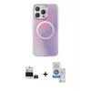 ieg™ iPhone 14 Pro Max Kılıf Pusula Form - Şeffaf Royal Nano Ekran Koruyucu + Bilvis Titan Kamera Lens - DNMR