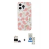 ieg™ iPhone 14 Pro Max Kılıf Pusula Form - Şeffaf Royal Nano Ekran Koruyucu + Bilvis Titan Kamera Lens - DNMR