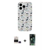 ieg™ iPhone 14 Pro Max Kılıf Pusula Form - Siyah 360 Mat Full Body Arka Koruyucu + Bilvis Titan Kamera Lens - DNMR