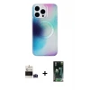 ieg™ iPhone 14 Pro Max Kılıf Pusula Form - Siyah 360 Mat Full Body Arka Koruyucu + Bilvis Titan Kamera Lens - DNMR